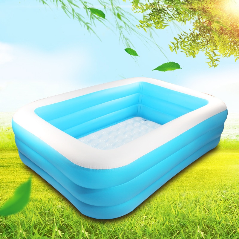 Kids inflatable Pool Children's Home Use Paddling Pool Large Size Inflatable Square Swimming Pool for baby2