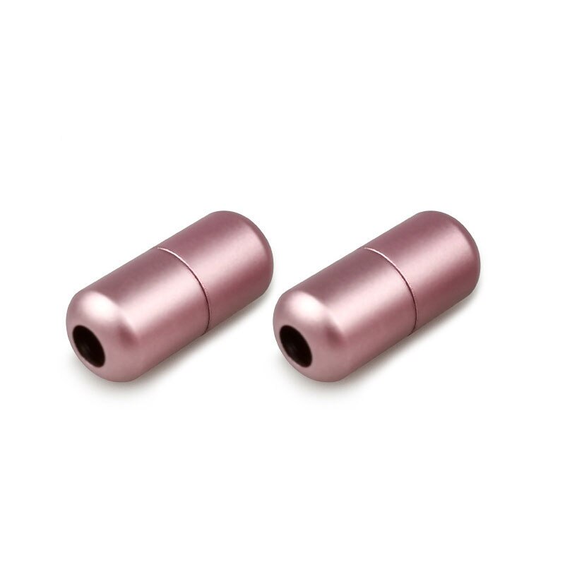 Cierre de hebilla de Metal de colores, capsulas de encaje sin enganche rápido, cordón de zapato perezoso, hebilla de aluminio, No necesita hebilla de lazo, 1 par: Rosa