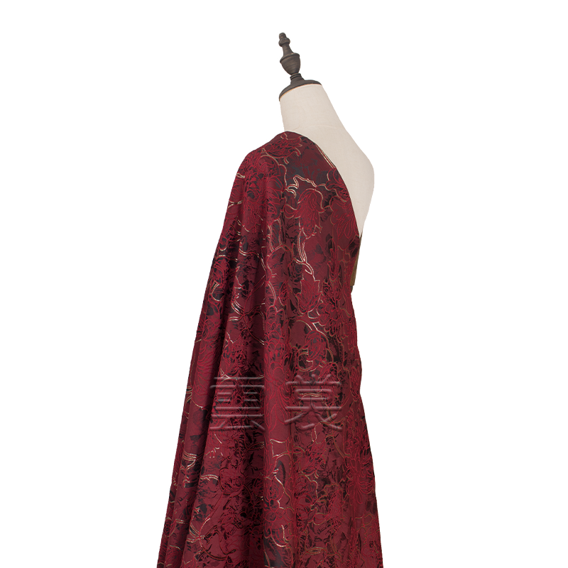 148cm guld brokade stof kjole jakkesæt jakke tøj jacquard brokade stof italiensk mærke brokade satin stof