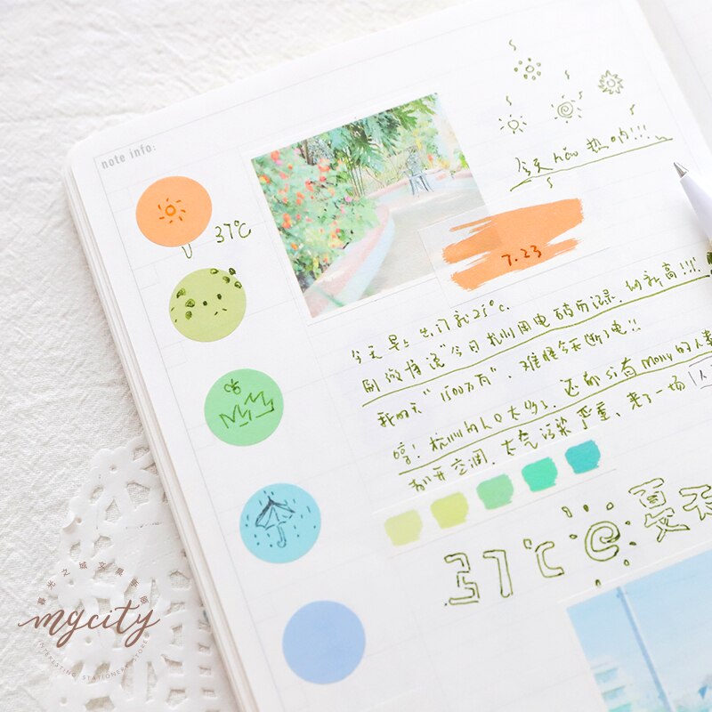 4 Sheets/pack Round Dot Stickers Circle Dot Labels Planner Scrapbooking Diary Deco School Office Supplies Kawaii Sticker