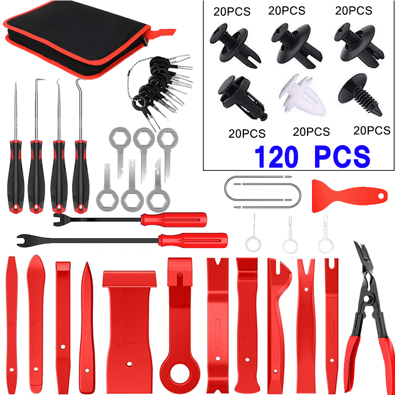 Auto-interieur demontage gereedschap Trim Removal Tools Kit Auto Removal Tool Kit Deurpaneel Radio Stereo Audio Dash Terminal verwijderen: Blue