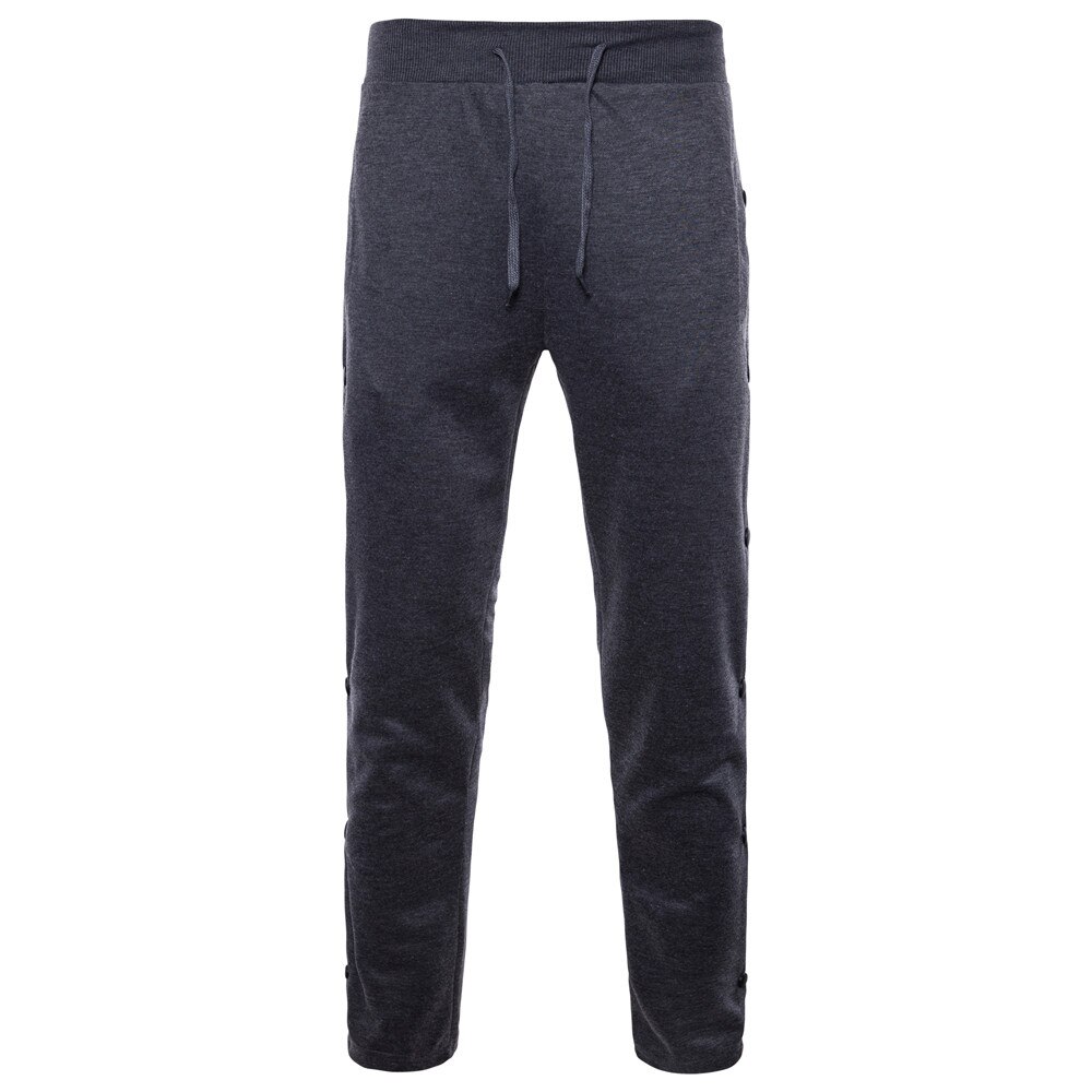Pantalones deportivos swagwhath para hombre, pantalones casuales rectos pequeños y abiertos por el lateral con botón en el lateral, pantalones para hombre, ropa deportiva de chándal de Hip Hop