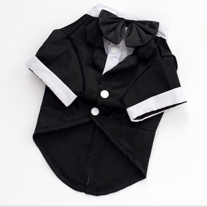 Perro mascota ropa para cachorros de gato traje de boda traje de esmoquin pajarita cachorro ropa de abrigo traje de camisa de cuello XS, S, M, L, esmoquin XL: XXL
