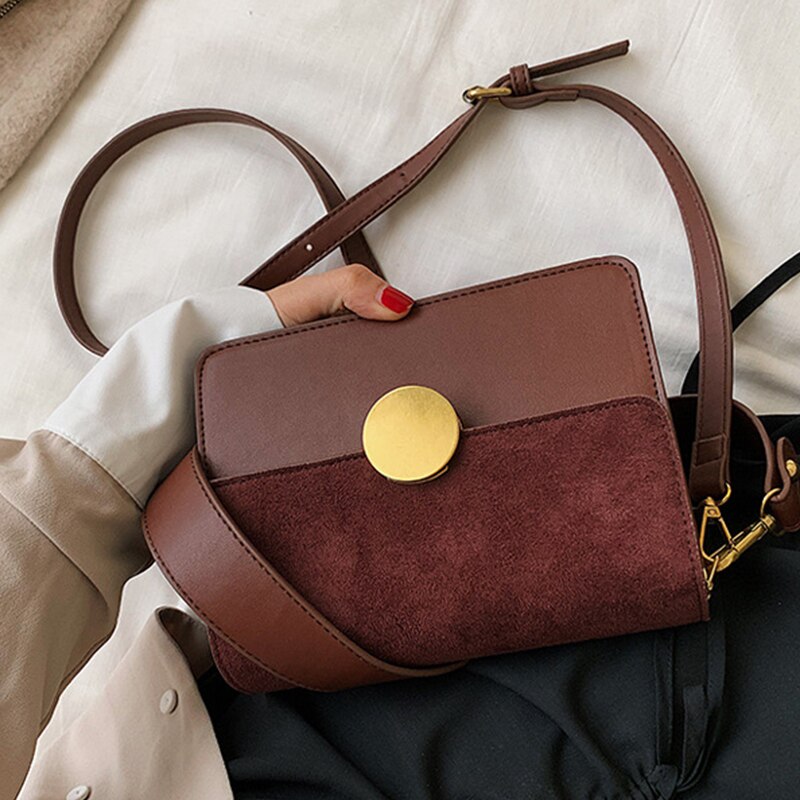 Handtas Lederen Tassen Voor Vrouwen Retro Brand Luxe Vrouwelijke Enkele Schouder Slingerde Vierkante Handtas Schouder Crossbody Vrouwen Tas