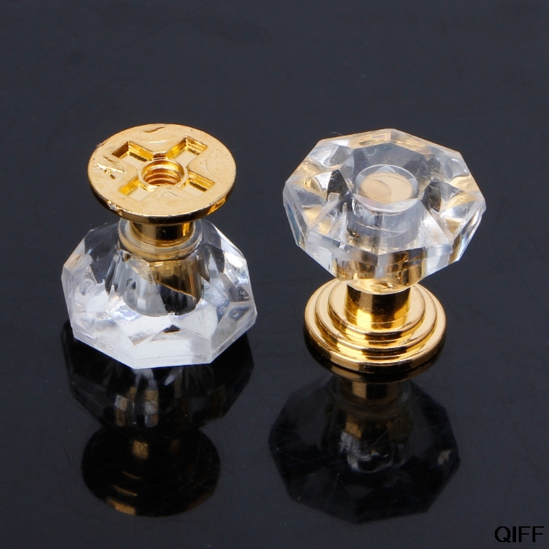 10pc diamantformede krystalglasskabsknopskuffe trækhåndtag til smykkeskrin 29. juli
