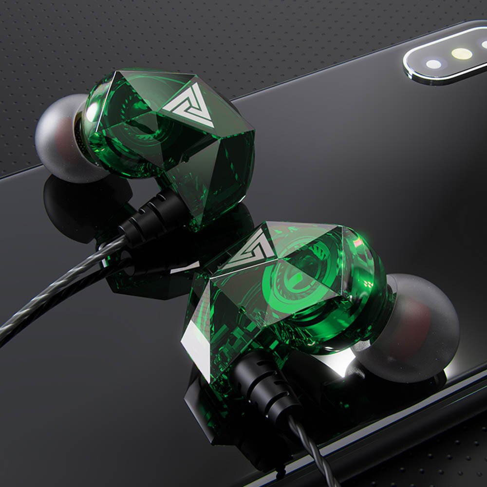 Qkz ak2 moda portátil 3.5mm com fio fone de ouvido in-ear fones de ouvido música esportes fones de ouvido com microfone para o telefone computador portátil