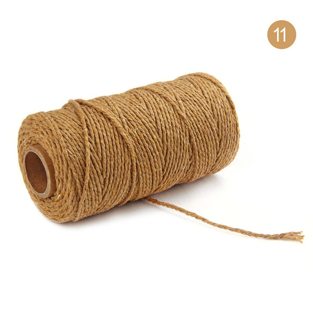 100m macrame cord Pure Cotton Twisted Cord Rope Crafts Macrame Artisan String DIY Home Decor Accessories Weaving supplies cuerda: K