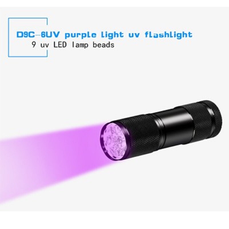 Uvc lanterna ultravioleta tocha com função de zoom ultra violeta lâmpada uv preto luz pet manchas de urina detector escorpião