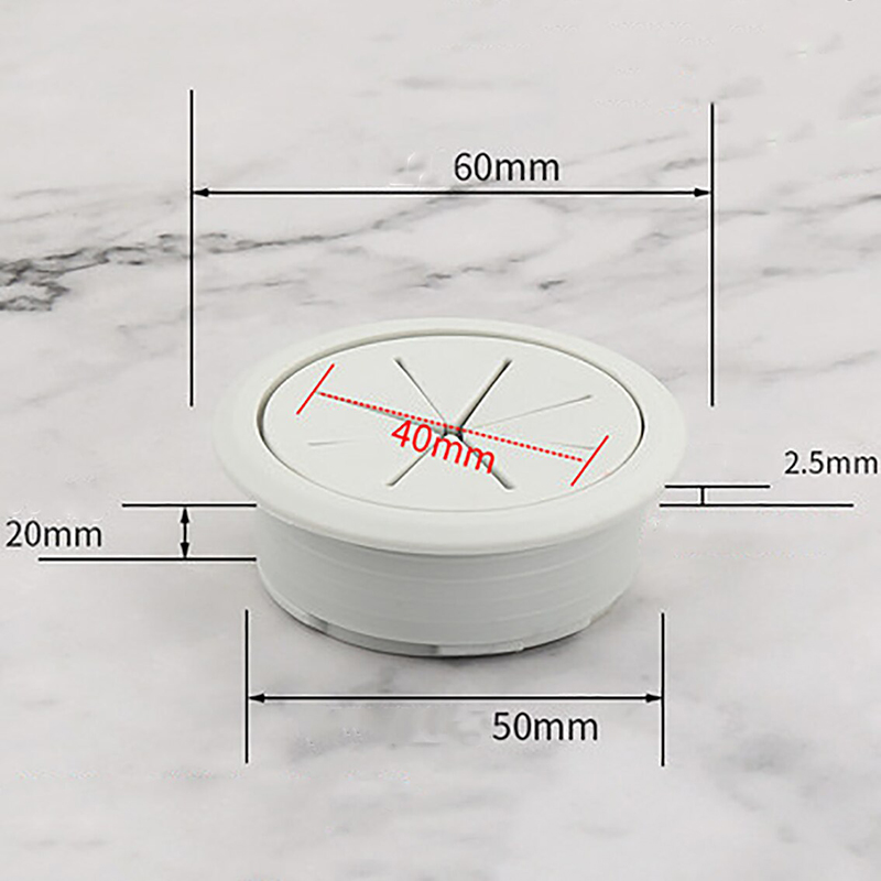 Alle Farben: 50 mm/53 mm/60 mm Schreibtisch, Tisch, ABS und Gummi, Kabellochkappen, PC-Computertisch, runde Draht-Netzte Tülle: Bronze-