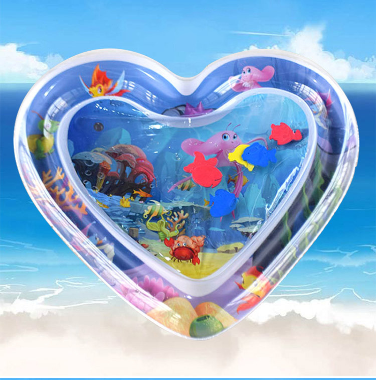 Rooxin Baby Krabbeln matt Aufblasbare klopfen Kissen Art Spielen matt Kissen Ozean Fisch Wasser Kissen eltern-Art-Interaktive Spielzeug: Stil 1