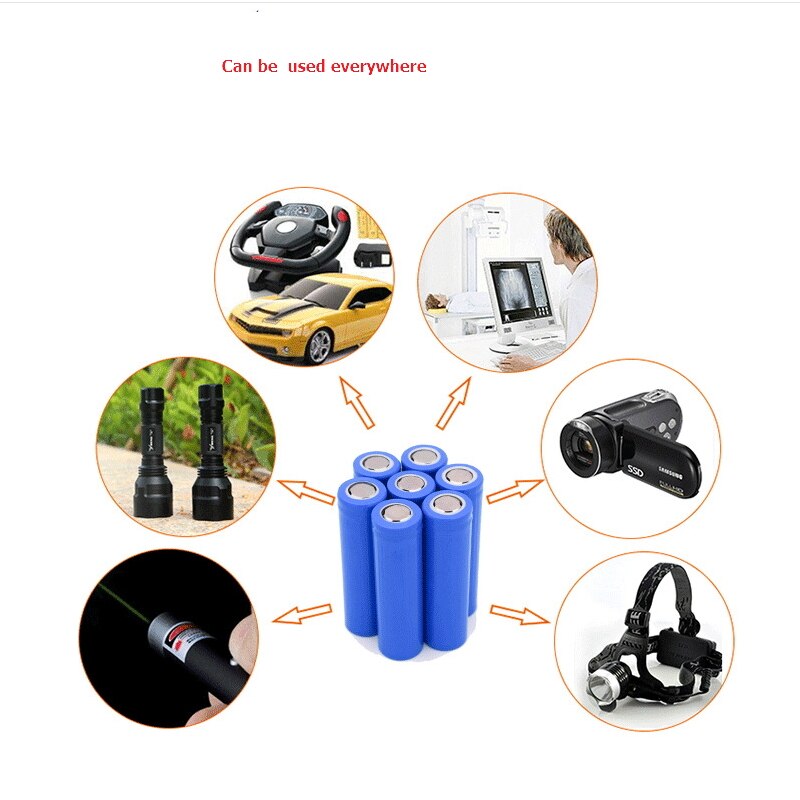 3.7V 2200mah 18650 Li-ion Bateria Battery ICR 18650 Lithium Rechargeable Batteries For LED Flashlight Torch phone