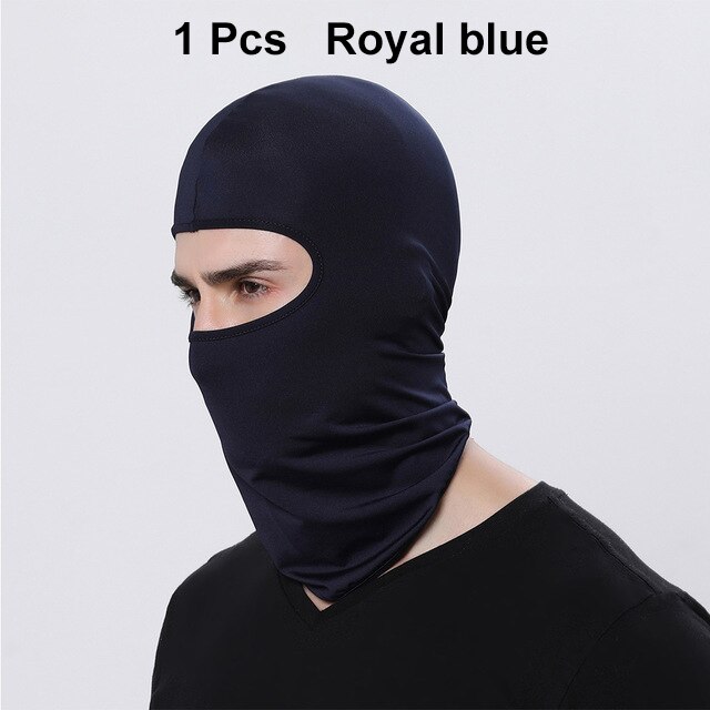 Motorcycle face mask, Unisex ski mask for face protection, full face mask, gangster mask #: 1 Pcs Royal blue