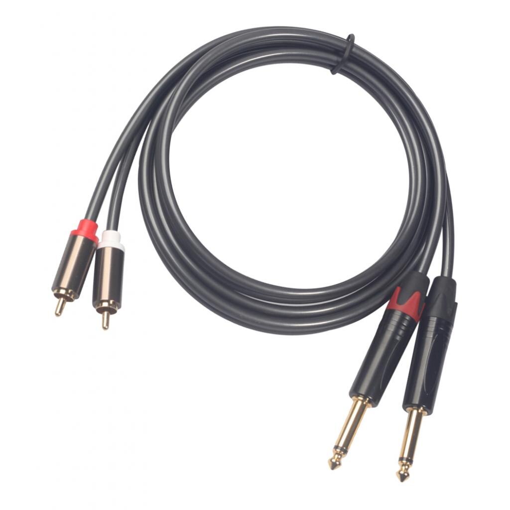 Dual 1/4 Inch to Dual RCA Audio Cable Male 6.35mm to RCA Wire Cord for Mic Mixer e Mixer etc