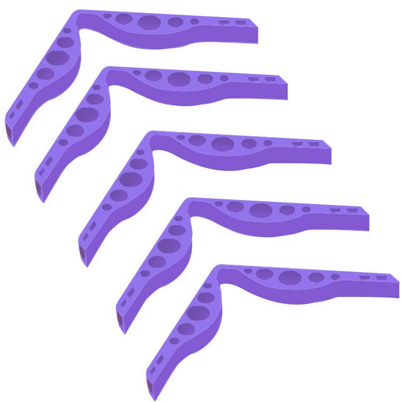 1/5 Pcs Mond Masker Neusbrug Pad Comfortabele Memory Foam Spons Bescherming Strip Anti-Condens Glazen Beugel Herbruikbare: 5pc purple