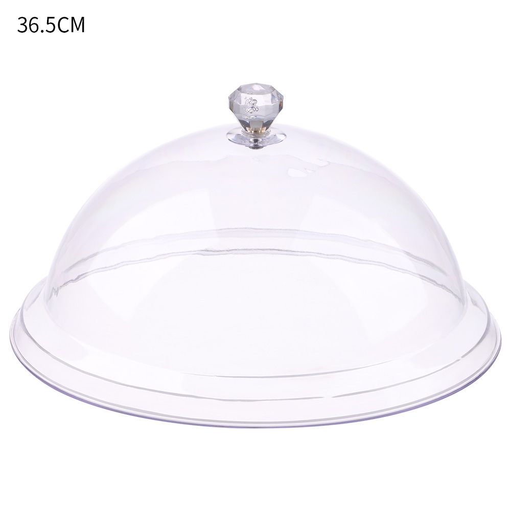 Kage tallerken brød frugt display holder akryl hærdet plast mad dække støvbetræk rundt fad låg fest dekoration: 36.5cm