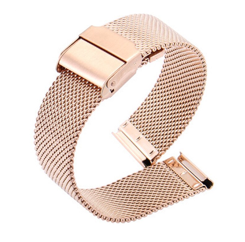 18 20 22mm zachte milanese horlogeband gesp vervangende band horloge accessoires band voor samsung galaxy watch 3/ active 2 armband: Roségoud / 18mm