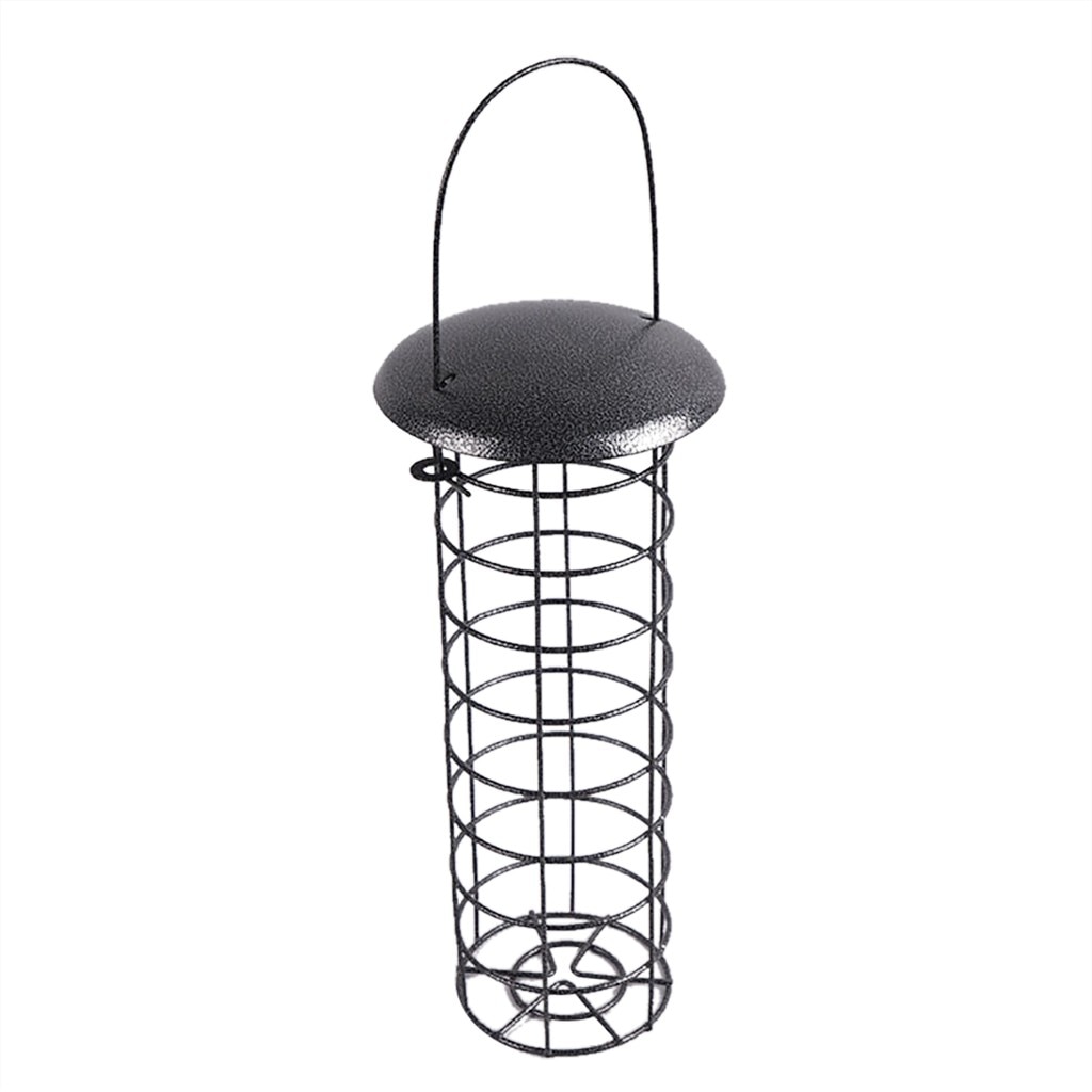 Wild Bird Metal Feeder Hanging Feeders Viewing Window For Garden Yard Decoration Outdoor bird feeder#20: A