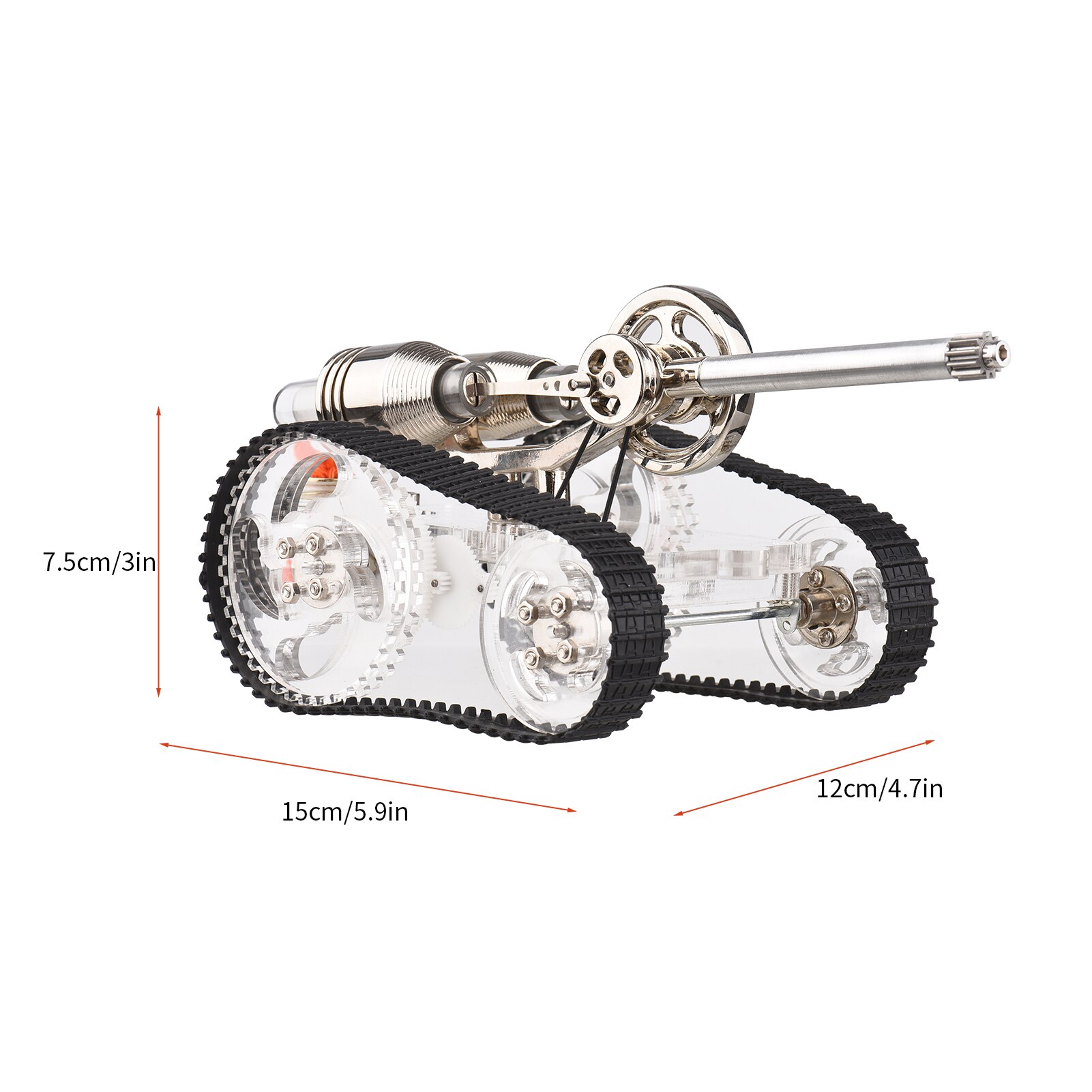Stirling Motor- Bausatz Strom Generator Heißer Luft Auto Motor- Modell Physikalische Generator Modell mit Schwungrad für freundlicher
