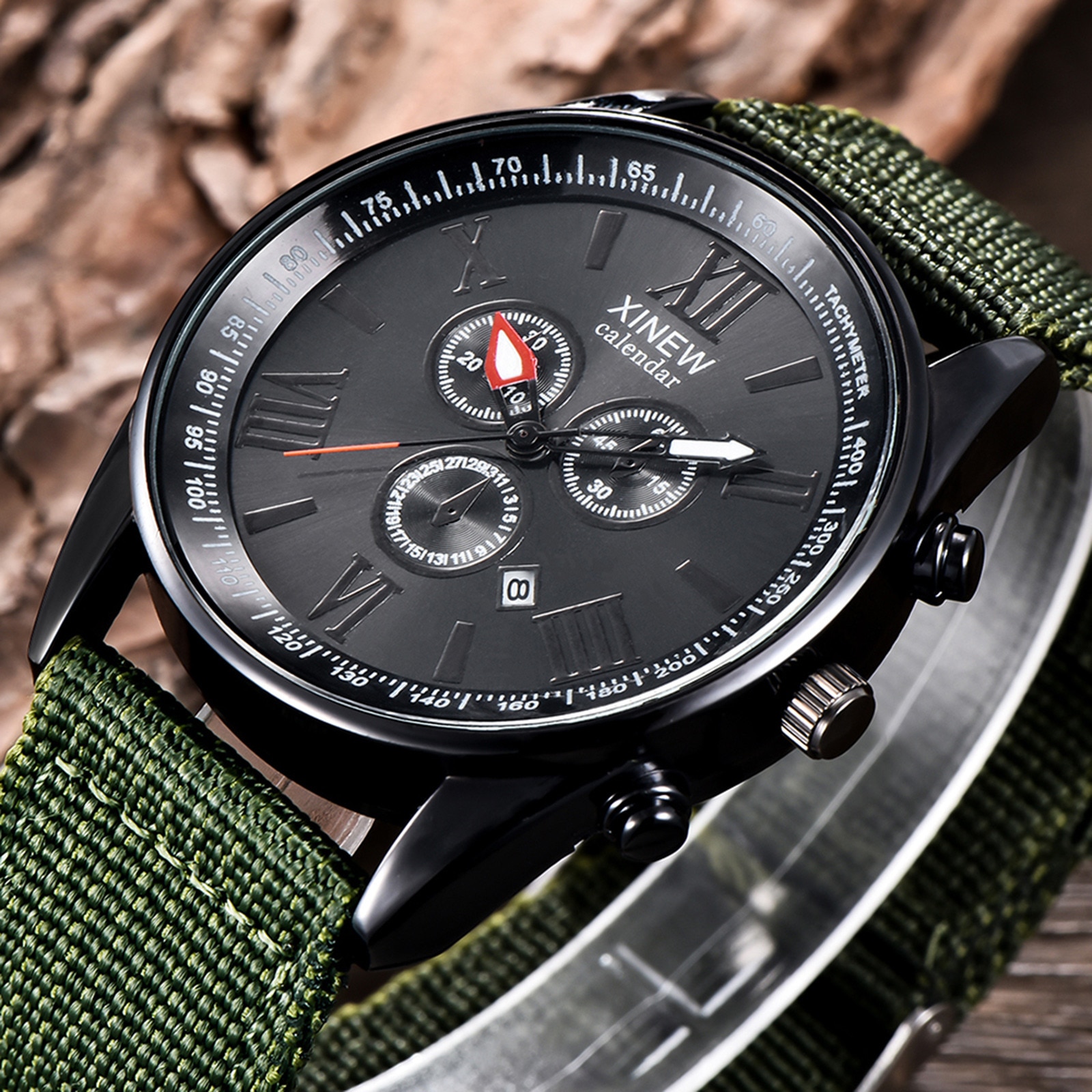 Top Brand Stylish Men Quartz Sports Wristwatch Delicate Roman Dial Watches Waterproof Casual Nylon Strap Clock Relogio Masculino