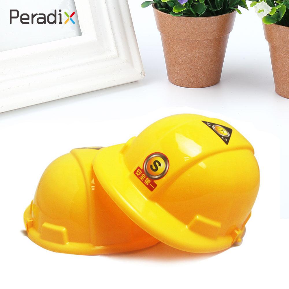 Kids Yellow Simulation Safety Helmet Pretend Role Play Hat Toy Construction Funny Gadgets Kids Children Safe