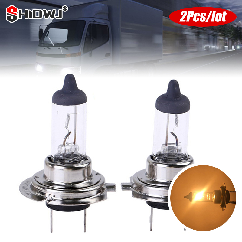 2 st 12v 55w h7 halogen bil-led-lampa vita dimljus halogenlampor bilstrålkastare 12v billampor strålkastare 4300k
