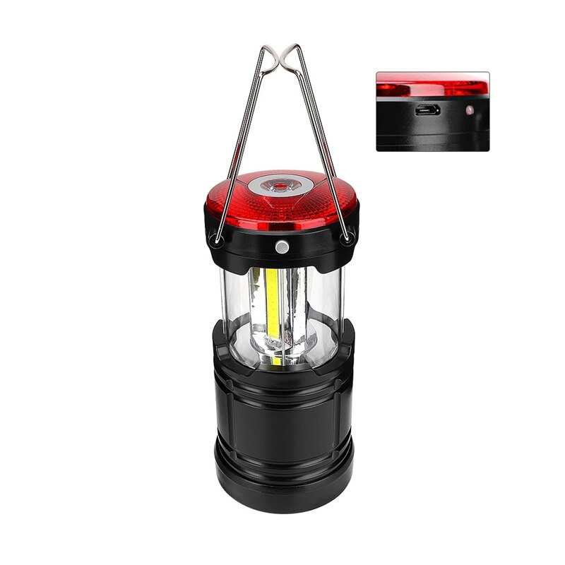 LED Camping Light USB Rechargeable Flashlight For Outdoor Tent Lamp Portable Emergency Waterproof Searchlights