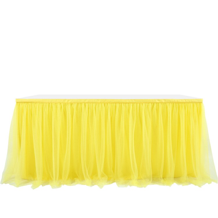 185 X77cm Table Skirts Tulle Table Cloth Tutu Table Skirt for Wedding Decorations Kids Birthday Party Baby Shower Home Decor