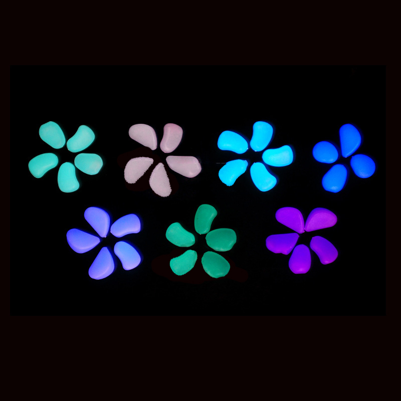 Guijarros que brillan en la oscuridad, piedras brillantes, rocas para pasarelas, camino de jardín, Patio, decoración de jardín, piedra luminosa, 50/100 piezas