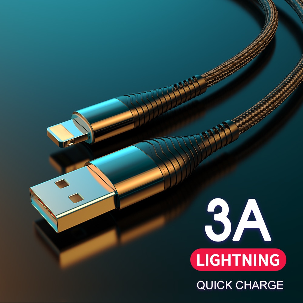 USB Kabel für iPhone Ladegerät Daten synchronisieren USB 3A Ladung beleuchtung Kabel für iPad iPhone 11 X XS XR 6 6S 7 8 SE Plus Ladegerät Kabel