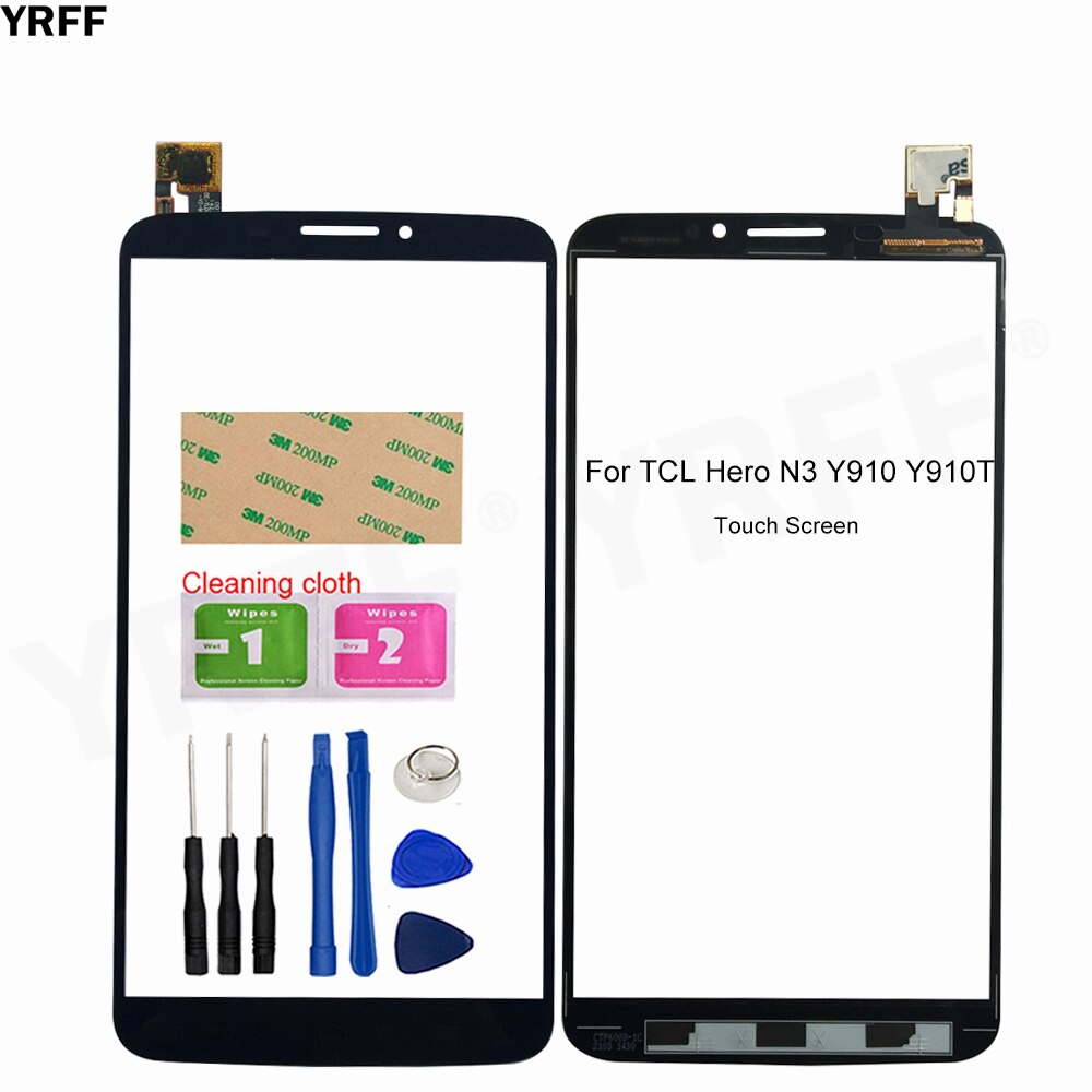 Glass Panel For TCL TLP034B2 Y910 Hero N3 Y910T Touch Screen Digitizer Phone Assembly