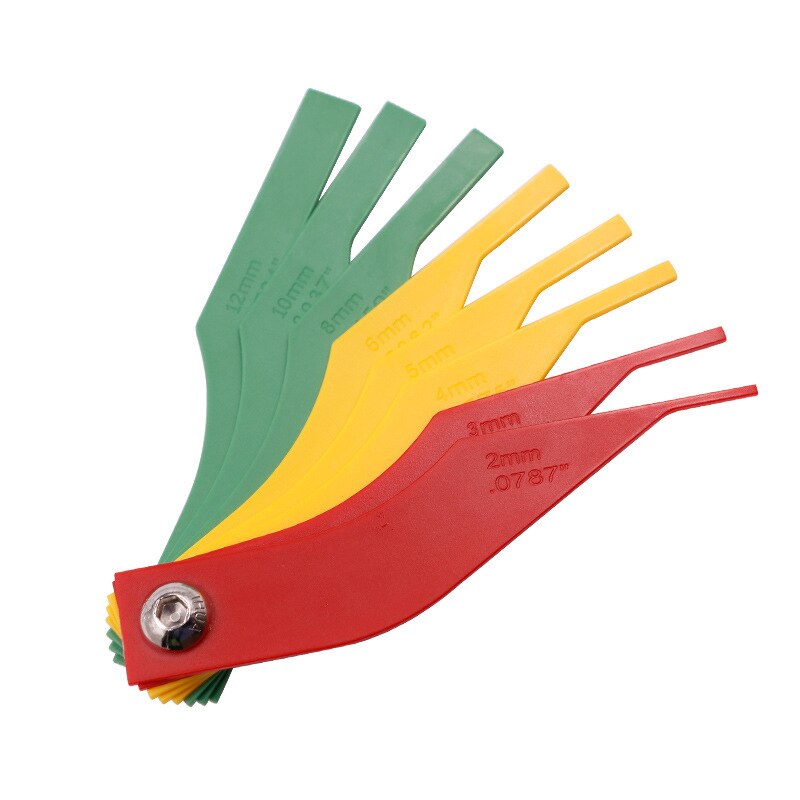 8 In 1 Brake Pad Measuring Tool Gauge Feeler Tester Scale Lining Thickness Wear Meter Thickness Gauge Handy Measuring: Default Title