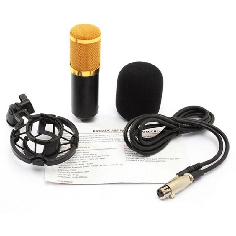 Fangtuosi BM-800 microfone condensador profissional 3.5mm com fio bm800 karaoke microfone para ktv braodcasting cantando reco