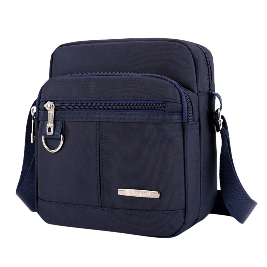 Borsa unisex ottavino Suqare lembo Borsa A Tracolla Solido Grande borsa da Viaggio Capienza della Tela di Canapa Borse Messager casuale Tote Della Chiusura Lampo Borse A Mano Della Borsa: Blu