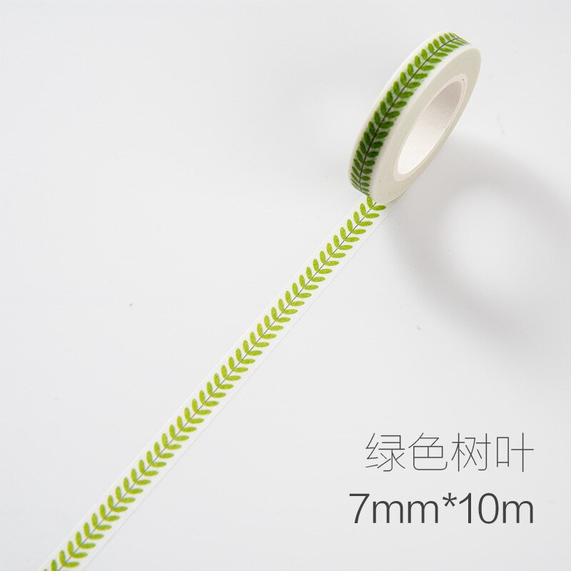 Washi Tape 10 m * 7mm Liefde En Bladeren Plant Scrapebooking Diy Stickers Decoratieve Afplakband Voor Verjaardagsfeestje decoratie: 6