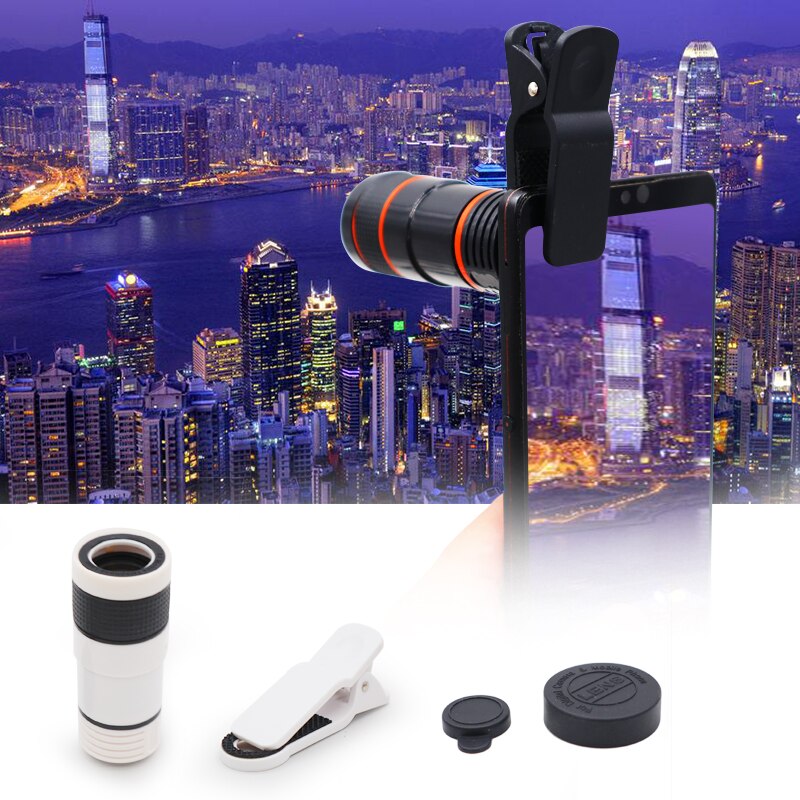 Clip Universal 8X Zoom lente telescópica para teléfono móvil lente de cámara externa para teléfono inteligente para iPhone Samsung Huawei
