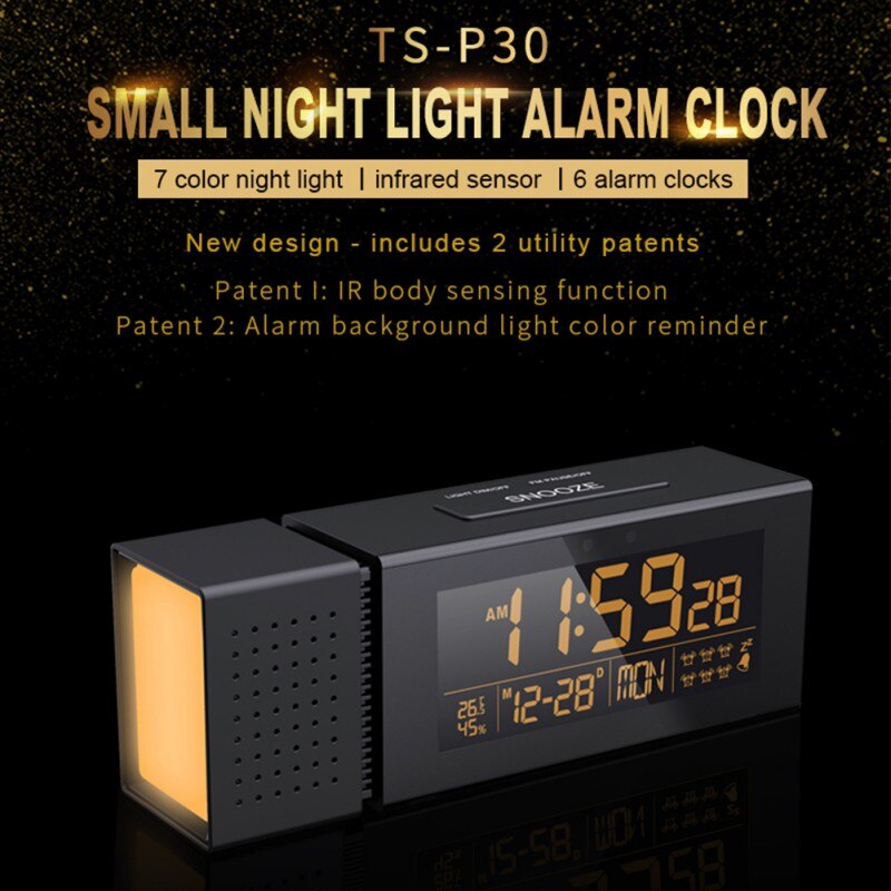 ♕s.Digital & Analog-Digital Clocks Function Color Alarm Digital Alarm Clock