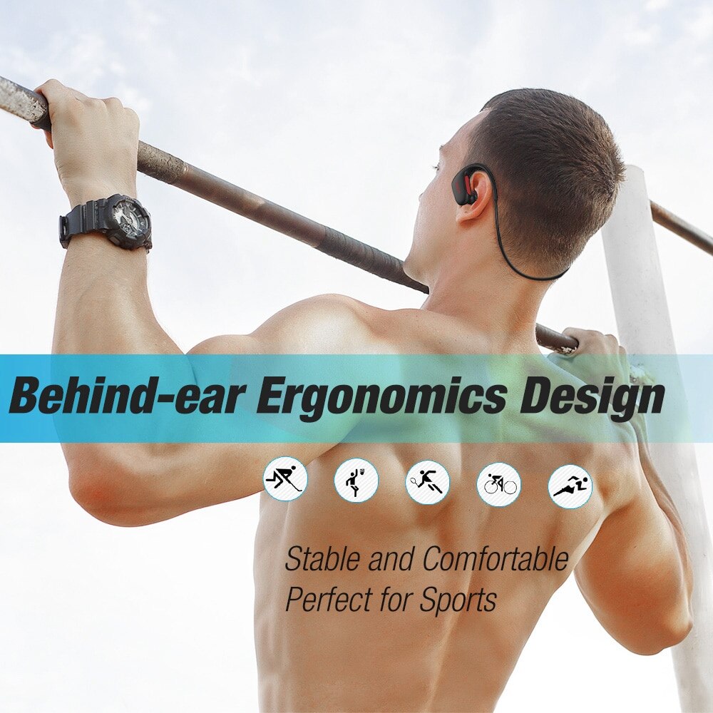 Dacom L05 IPX7 Waterdichte Bluetooth Hoofdtelefoon Stereo Deep Bass Draadloze Hoofdtelefoon Oortelefoon Headset Met Microfoon Voor Sport Running