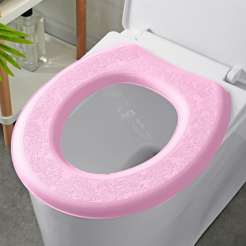 Winter Toilet Seat Cover Warm Waterproof O-shape Pad Closestool Mat Foam Soft Household Toilet Seat Cushion Bathroom Accessories: 2