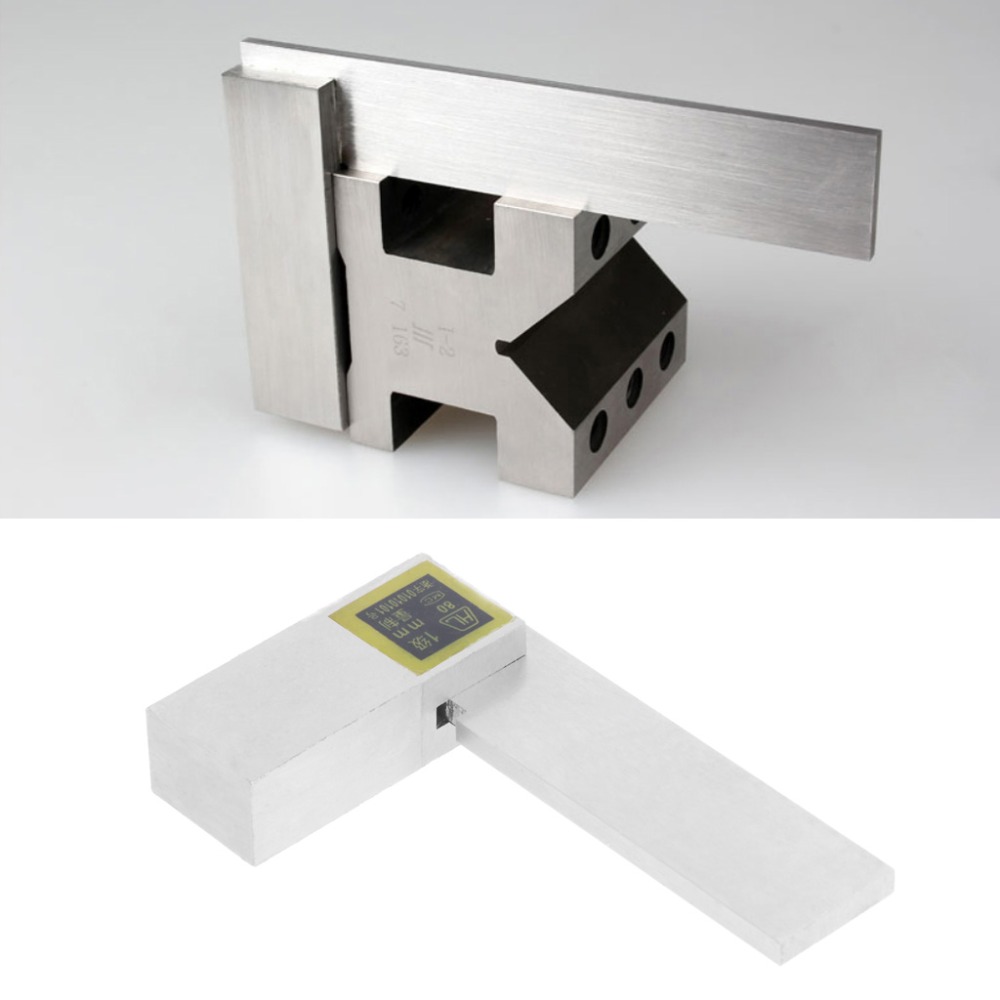 ANENG Angle Ruler Gauge 63x40mm 90 degree Grade 1 Stainless Steel Ruler Gauge Measurer