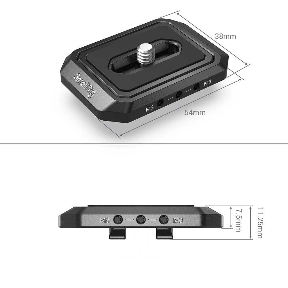 SmallRig Camera Riser Plate for Moza AirCross 2 Gimbal Stablizer Quick Release Mounting Plate To Mount L bracket Baseplate 2827