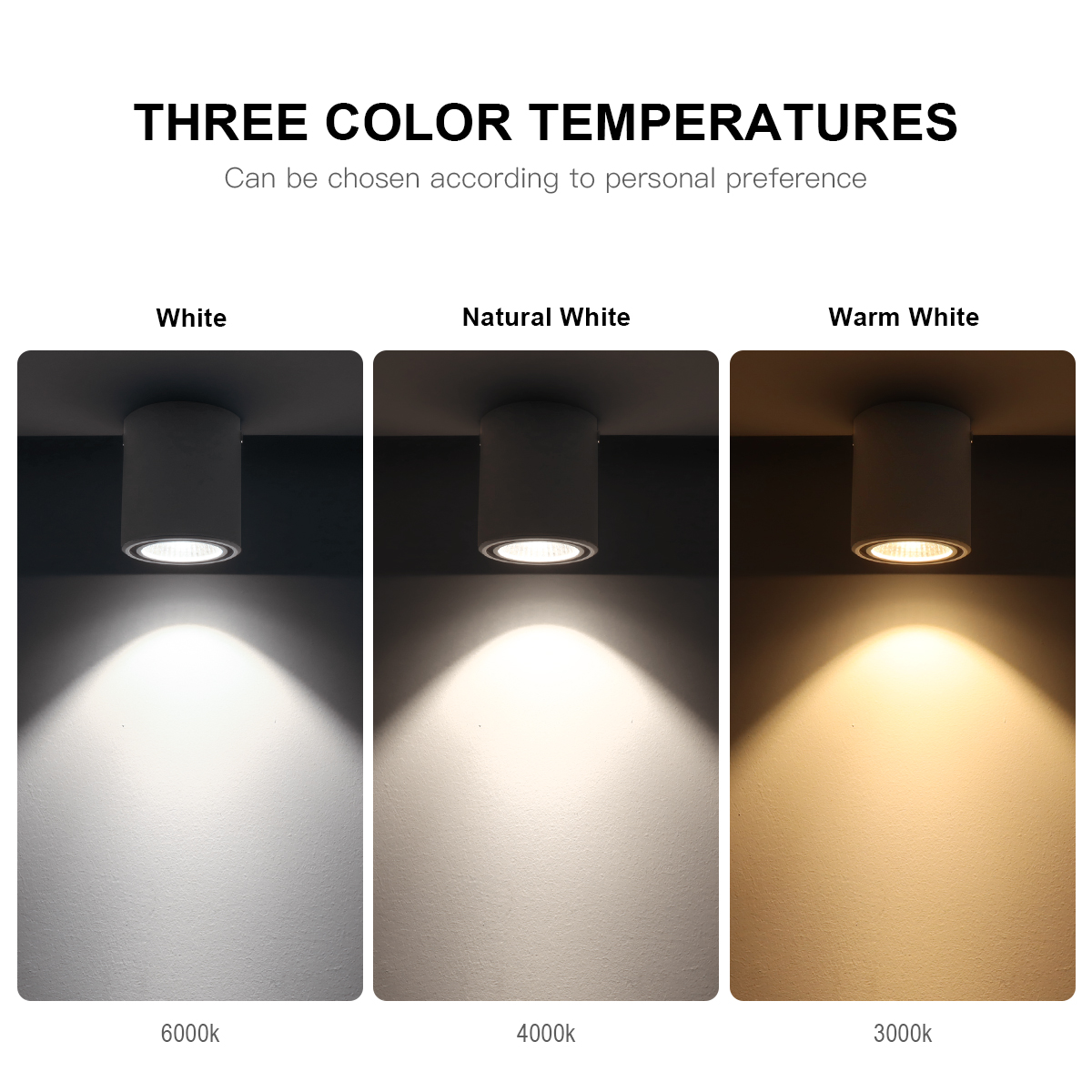 Lámpara LED de techo para cocina, foco de aluminio COB de 7W y 12W, foco montado en superficie, luz descendente de AC85-265V para pasillo, iluminación interior