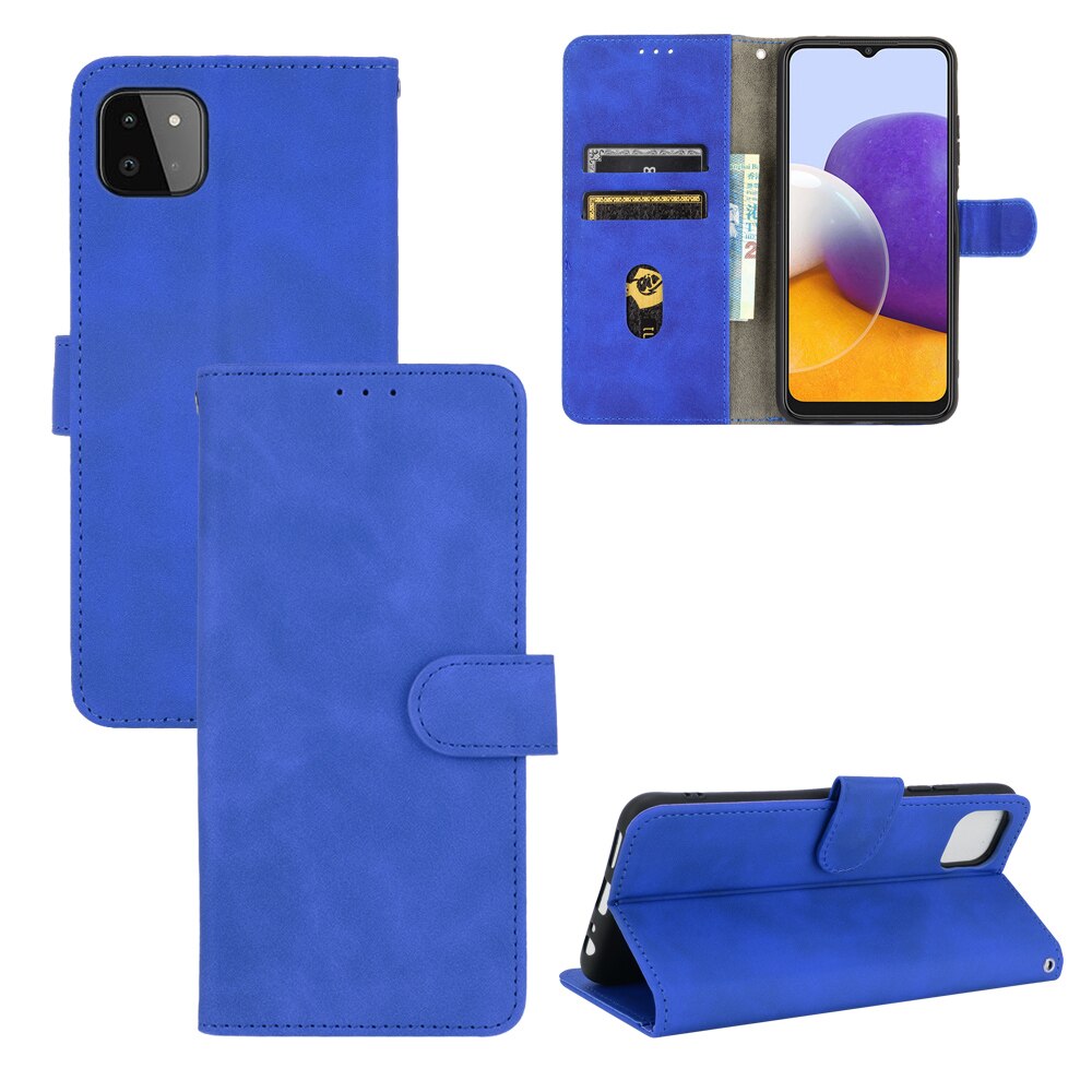 A23 Een 23 5G Case Skin Gevoel Flip Lederen Funda Voor Samsung Galaxy A23 A22 A22 Een 22 Cover portemonnee Volledige Bescherm Mobiele Telefoon Case