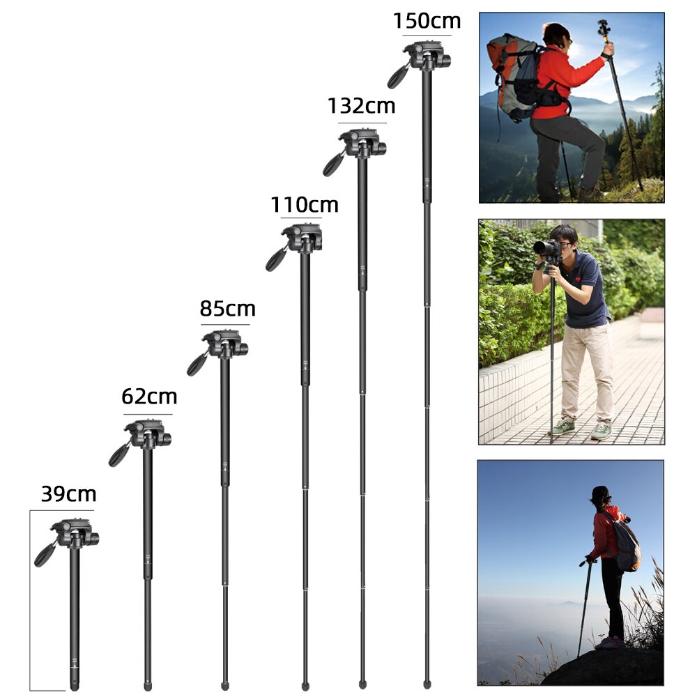 Mountdog lightweight Portable Travel Camera Tripod Monopod aluminum Ball Head compact for digital SLR DSLR camera