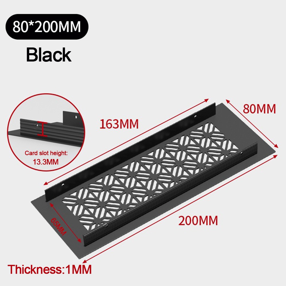 Aluminium ventilatieopeningen Cover Louvre Rechthoek Ventilatierooster Cover 50/80cm Breed Ademend Mesh Gat Ornamenten: green