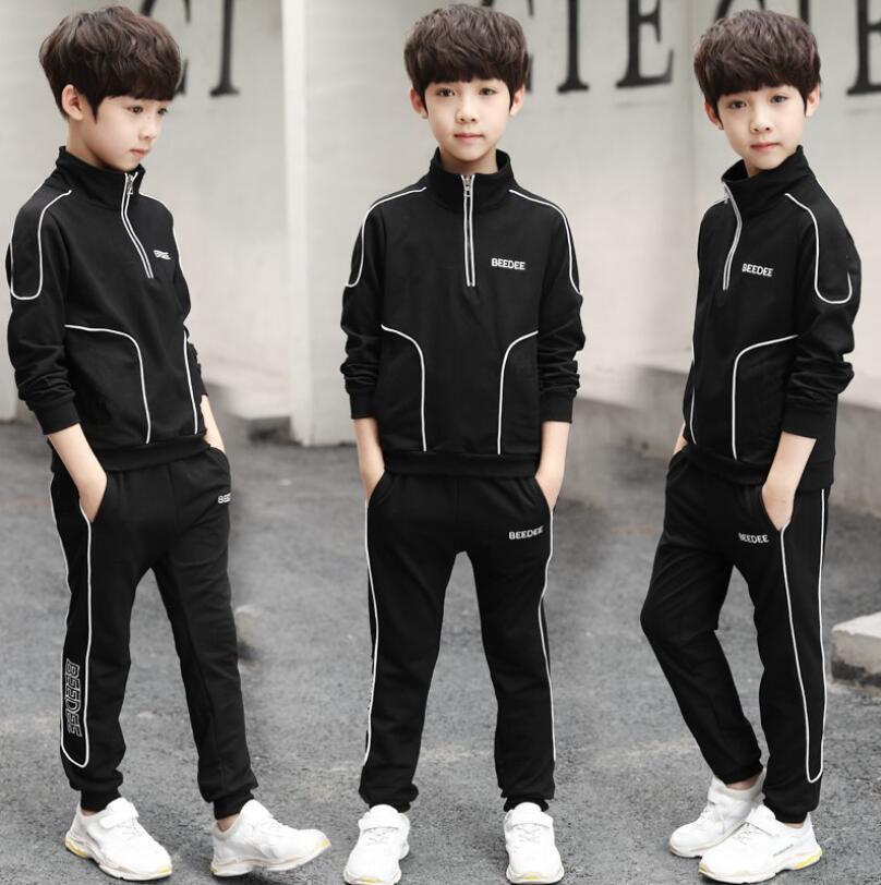 Boys' spring wear suit 8 medium and large children old children 3-13 years old spring and autumn sports tide clothes