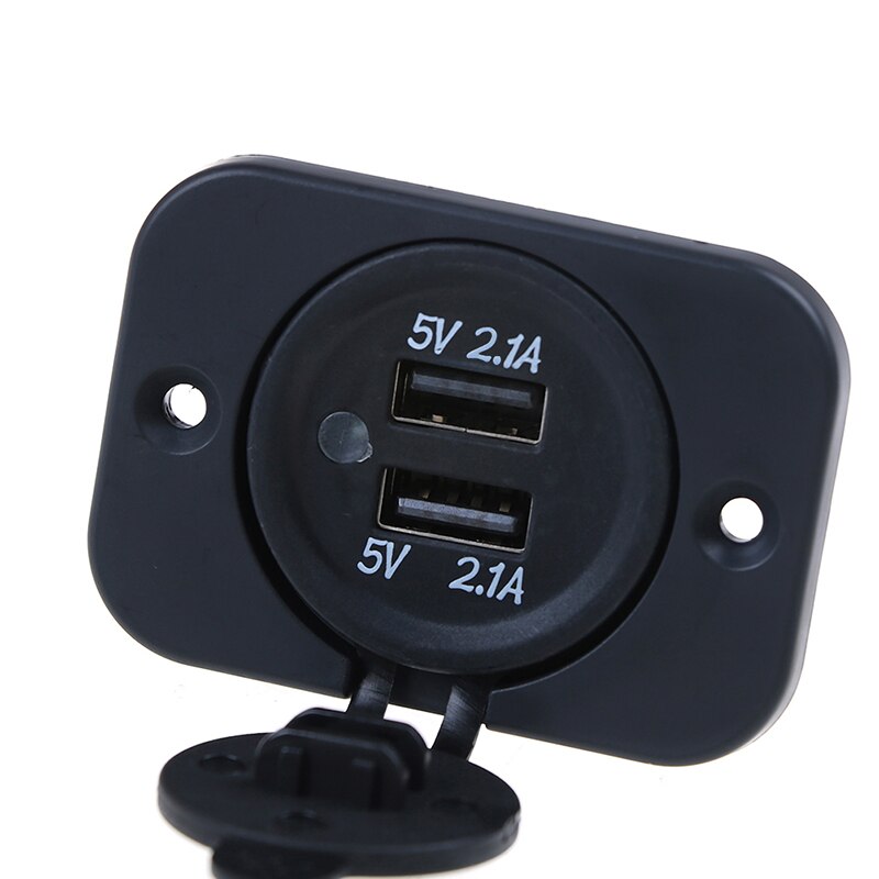 1 Pc 12V 5V Outlet 2.1A Dual 2 Usb-poort Oplader Sigarettenaansteker Splitter Voor Auto Auto Motorfiets vrachtwagen Boot Sigarettenaansteker Usb