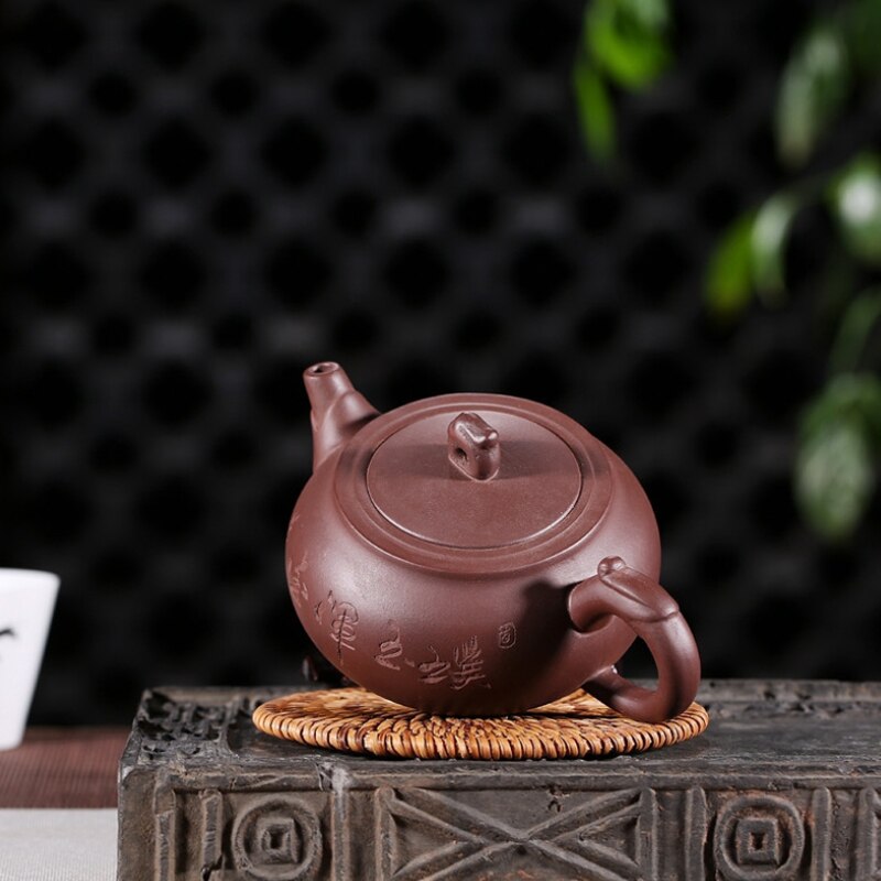 Yixing Theepot Pot Paarse Klei Hand Gesneden Dragon Handvat Theepot Zisha Ketel Teaset Theeceremonie Thee Accessoires Kung Fu thee Set