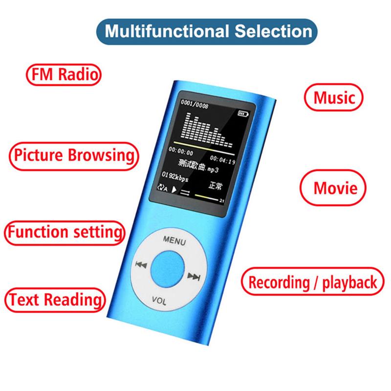 MP3 Player - HIFI Digital LCD Screen - Voice Recorder FM Radio - Metal Casing - Supports MP4/WMA/WAV/MP3