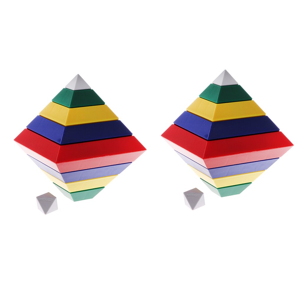 30 pièces/ensemble pyramide en constante évolution Chang à blocs multi-formes jeu de modèle