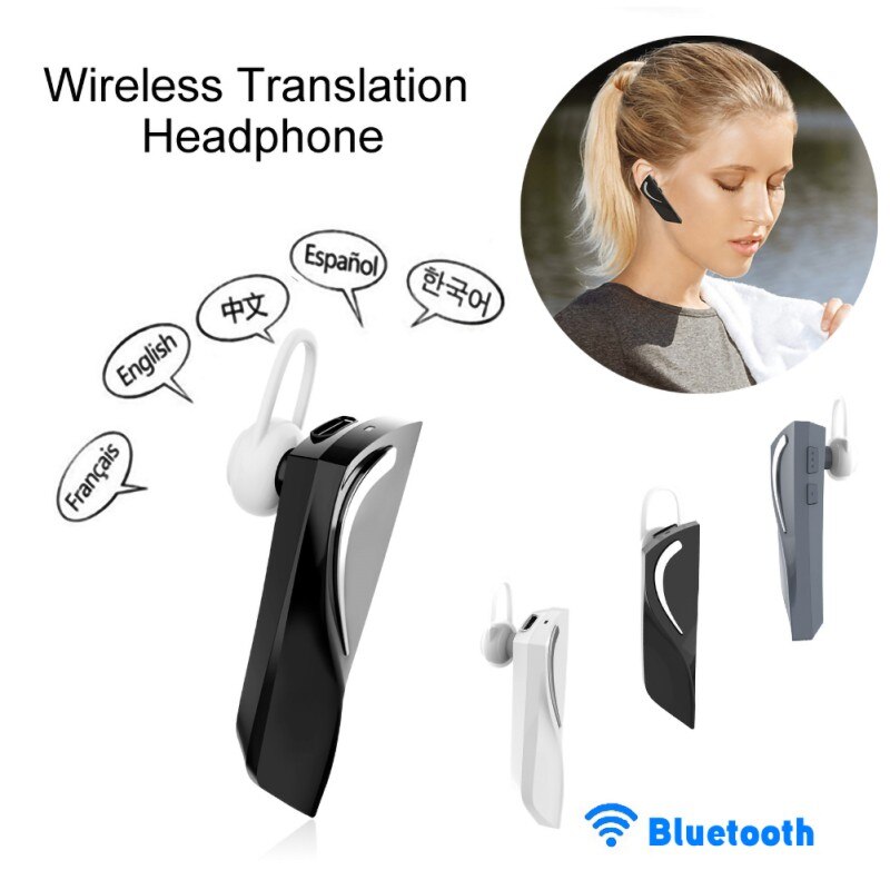 Intelligent 26 Real Time Language translator Voice Wireless bluetooth headphones traductor For IOS Android earphone